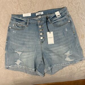 Judy Blue Women's Button-Fly Light Denim Shorts